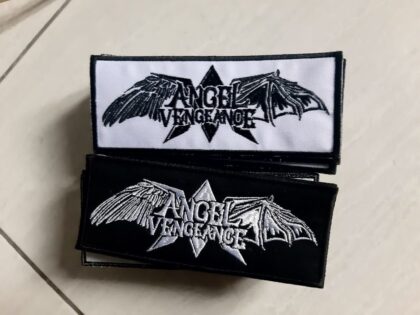 Angel Vengeance - Logo patch (White + black)