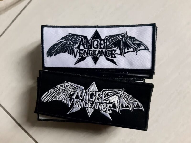 Angel Vengeance - Logo patch (White + black)